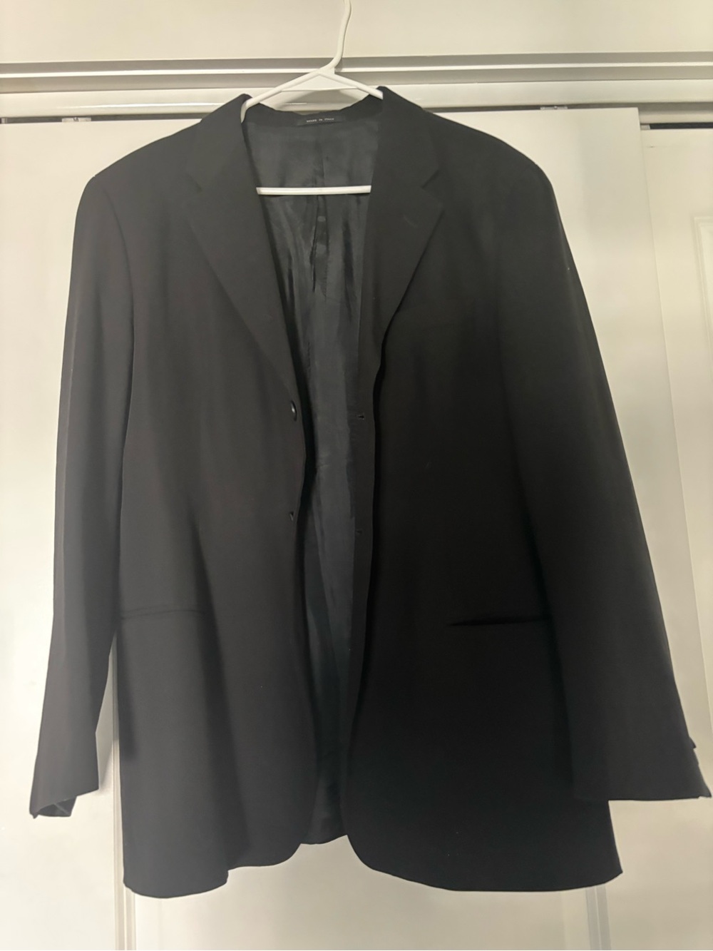 Armani Black Men's Blazer - Classic Notch Lapel